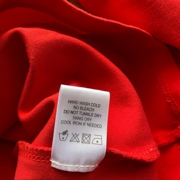 LPA Crew Neck Gathered Puff Shoulder Red Top - Size Small - Picture 11 of 11